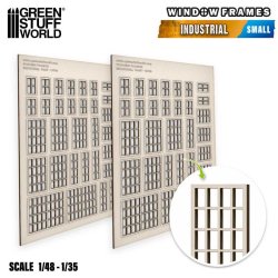 画像1: グリーンスタッフワールド[GSWD-13706]ミニチュア窓枠インダストリアル - Small