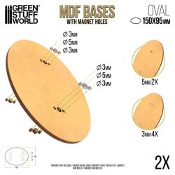 画像2: グリーンスタッフワールド[GSWD-13712]MDFベース - 楕円 150x95mm
