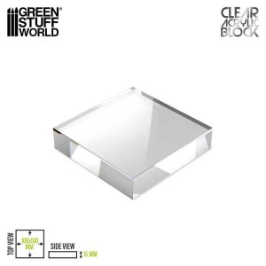画像1: グリーンスタッフワールド[GSWD-5855]アクリル展示台 100x100x15mm (1)
