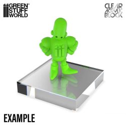 画像2: グリーンスタッフワールド[GSWD-5855]アクリル展示台 100x100x15mm