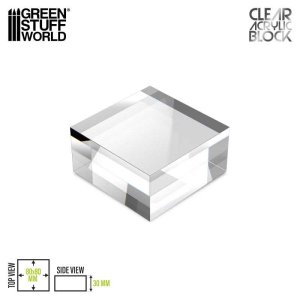 画像1: グリーンスタッフワールド[GSWD-5858]アクリル展示台 80x80x30mm (1)