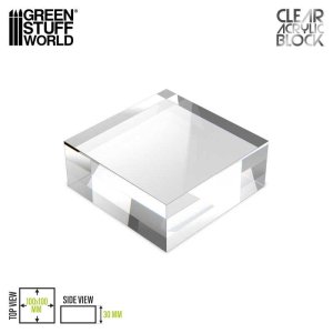 画像1: グリーンスタッフワールド[GSWD-5859]アクリル展示台 100x100x30mm (1)