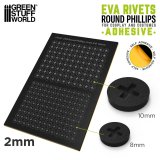 グリーンスタッフワールド[GSWD-14152]粘着式EVA 丸型プラスリベット 2mm