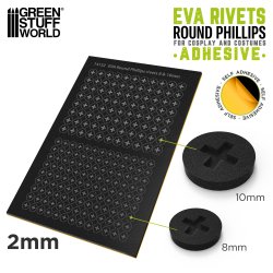 画像1: グリーンスタッフワールド[GSWD-14152]粘着式EVA 丸型プラスリベット 2mm