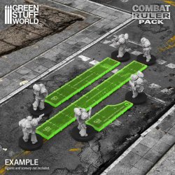 画像1: グリーンスタッフワールド[GSWD-14234]3・6・9 コンバットルーラーセット（蛍光グリーン）