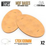 グリーンスタッフワールド[GSWD-14375]MDFベース - 楕円形 170x109mm