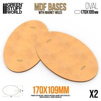 グリーンスタッフワールド[GSWD-14375]MDF Peana Ovalada / MDF Oval Base 170x109mm - Pack x2 (thickness 3mm)