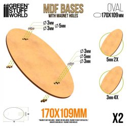 画像2: グリーンスタッフワールド[GSWD-14375]MDFベース - 楕円形 170x109mm