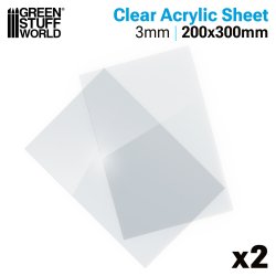 画像2: グリーンスタッフワールド[GSWD-14387]透明アクリル板セット200mm×300mm（2枚入）
