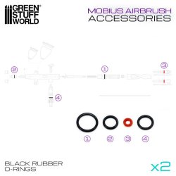 画像1: グリーンスタッフワールド[GSWD-6529]Mobius Airbrush Black O-Rings