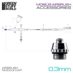 画像2: グリーンスタッフワールド[GSWD-6537]0.3mm Airbrush Nozzle Cap for Mobius Airbrush
