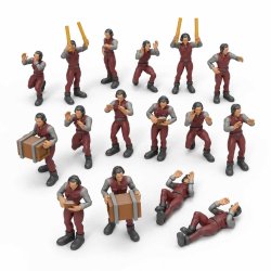 画像4: グリーンスタッフワールド[GSWD-14413］1/100　メカニックフィギュアセット