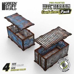 画像5: グリーンスタッフワールド[GSWD-14430]Pre-painted WTC container (Pack x4)