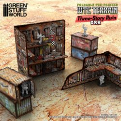 画像3: グリーンスタッフワールド[GSWD-6585]Pre-Painted Foldable Three-Story WTC Terrain Ruin - Orks