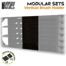 画像2: グリーンスタッフワールド[GSWD-6934］ブラックモジュラー式縦型ペイントブラシホルダー 