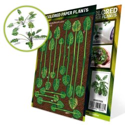 画像1: グリーンスタッフワールド[GSWD-12836]Colored Paper Plants - Monstera