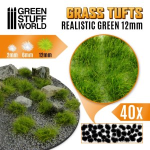 画像1: グリーンスタッフワールド[GSWD-1350]草むら 長さ12mm リアルステックグリーン(粘着剤付) (1)