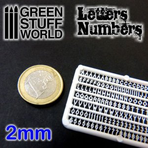 画像1: グリーンスタッフワールド[GSWD-1435]ジオラマ素材 プラ製文字/数字セット 2mmサイズ (1)