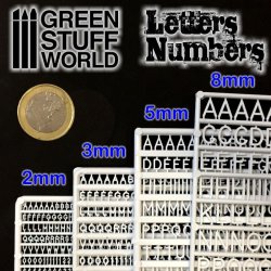 画像2: グリーンスタッフワールド[GSWD-1435]ジオラマ素材 プラ製文字/数字セット 2mmサイズ