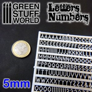 画像1: グリーンスタッフワールド[GSWD-1437]ジオラマ素材 プラ製文字/数字セット 5mmサイズ (1)