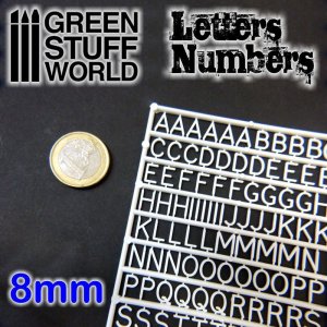 画像1: グリーンスタッフワールド[GSWD-1438]ジオラマ素材 プラ製文字/数字セット 8mmサイズ (1)