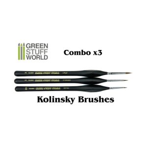 画像1: グリーンスタッフワールド[GSWD-5487]Brushes COMBOx3 Natural Kolinsky (1)