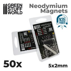 画像2: グリーンスタッフワールド[GSWD-9054]ネオジム磁石 5x2mm - 50 個入 (N35)