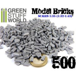 画像2: グリーンスタッフワールド[GSWD-9203]1/35 ジオラマ素材 模型用レンガセット グレー 500個パック