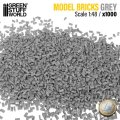 グリーンスタッフワールド[GSWD-9205]ジオラマ素材ミニチュアレンガ　グレーx1000 1:48