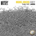 グリーンスタッフワールド[GSWD-9211] ジオラマ素材ミニチュアレンガ-グレーx4000 1:48