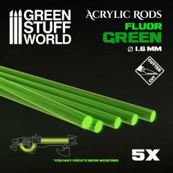 画像1: グリーンスタッフワールド[GSWD-9248]Acrylic Rods - Round 1.6 mm Fluor GREEN