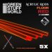 画像1: グリーンスタッフワールド[GSWD-9250]Acrylic Rods - Round 1.6 mm Fluor RED-ORANGE (1)