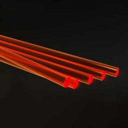 画像2: グリーンスタッフワールド[GSWD-9250]Acrylic Rods - Round 1.6 mm Fluor RED-ORANGE