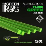 グリーンスタッフワールド[GSWD-9252]Acrylic Rods - Round 2.4 mm Fluor GREEN