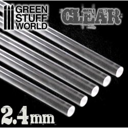 画像2: グリーンスタッフワールド[GSWD-9256]Acrylic Rods - Round 2.4 mm CLEAR