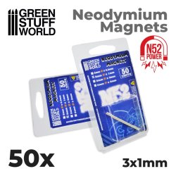 画像2: グリーンスタッフワールド[GSWD-9259]ネオジム磁石 3x1mm - 50 個入 (N52)