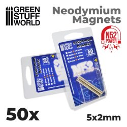 画像2: グリーンスタッフワールド[GSWD-9261]ネオジム磁石 5x2mm - 50 個入 (N52)