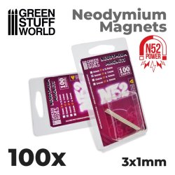 画像2: グリーンスタッフワールド[GSWD-9263]ネオジム磁石 3x1mm - 100 個入 (N52)