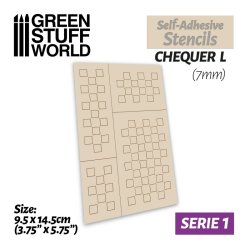 画像1: グリーンスタッフワールド[GSWD-9503]ステンシルシール チェッカーLサイズ(7mm)