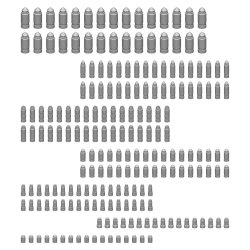 画像3: グリーンスタッフワールド[GSWD-1692]レジン製 弾丸・砲弾セット　1/48?1/35スケール