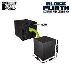 画像2: グリーンスタッフワールド[GSWD-1808]正四角柱ブロック台座 4x4 cmブラック