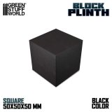 グリーンスタッフワールド[GSWD-1809]正四角柱ブロック台座 5x5 cmブラック