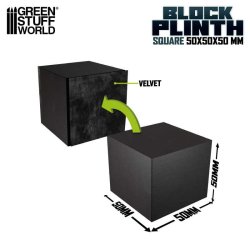 画像2: グリーンスタッフワールド[GSWD-1809]正四角柱ブロック台座 5x5 cmブラック