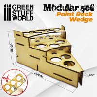 グリーンスタッフワールド[GSWD-9848]組立式塗料ラック ウェッジ(クサビ型)