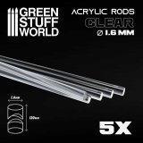 グリーンスタッフワールド[GSWD-9856]Acrylic Rods - Round 1.6 mm CLEAR