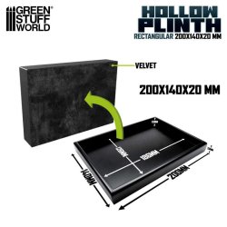画像2: グリーンスタッフワールド[GSWD-2015]トレイ型長方形ディスプレイ台座20x14 cm ブラック