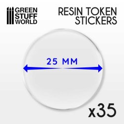 画像2: グリーンスタッフワールド[GSWD-2035]25mm 樹脂製トークンステッカー 35枚セット