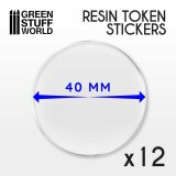 グリーンスタッフワールド[GSWD-2036]40mm 樹脂製トークンステッカー 12枚セット