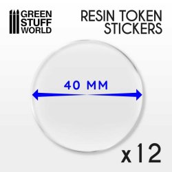 画像2: グリーンスタッフワールド[GSWD-2036]40mm 樹脂製トークンステッカー 12枚セット