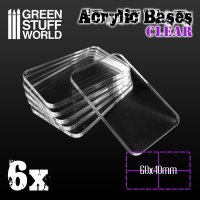 グリーンスタッフワールド[GSWD-9898]クリアーアクリルベース 60mm×40mm長方形
